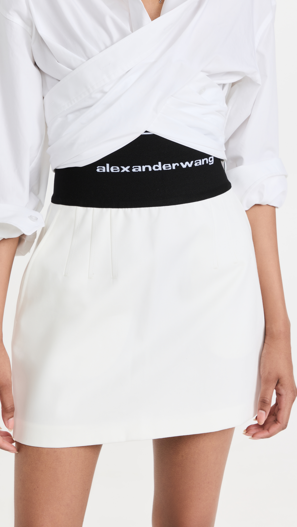Alexander Wang Miniskirt with Logo Waistband