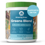 Amazing Grass Greens Blend Alkalize & Detox: Smoothie Mix, Cleanse with Super Greens & Beet Root Powder, Digestive Enzymes, Prebiotics & Probiotics, 30 Servings (Packaging May Vary