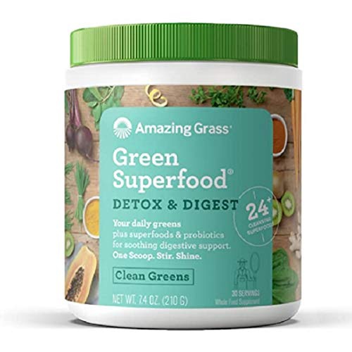  Amazing Grass Greens Blend Alkalize & Detox: Smoothie Mix, Cleanse with Super Greens & Beet Root Powder, Digestive Enzymes, Prebiotics & Probiotics, 30 Servings (Packaging May Vary