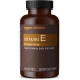 Amazon Elements Vitamin E, 400 IU, 100 Softgels, more than a 3 month supply (Packaging may vary)