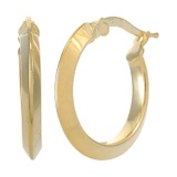 Argento Vivo Curved Click Top Hoop Earrings