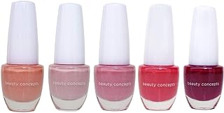 B.c. Beauty Concepts Beauty Concepts Nail Polish Collection - 5 Assorted Trendy Pink Nail Polish Colors