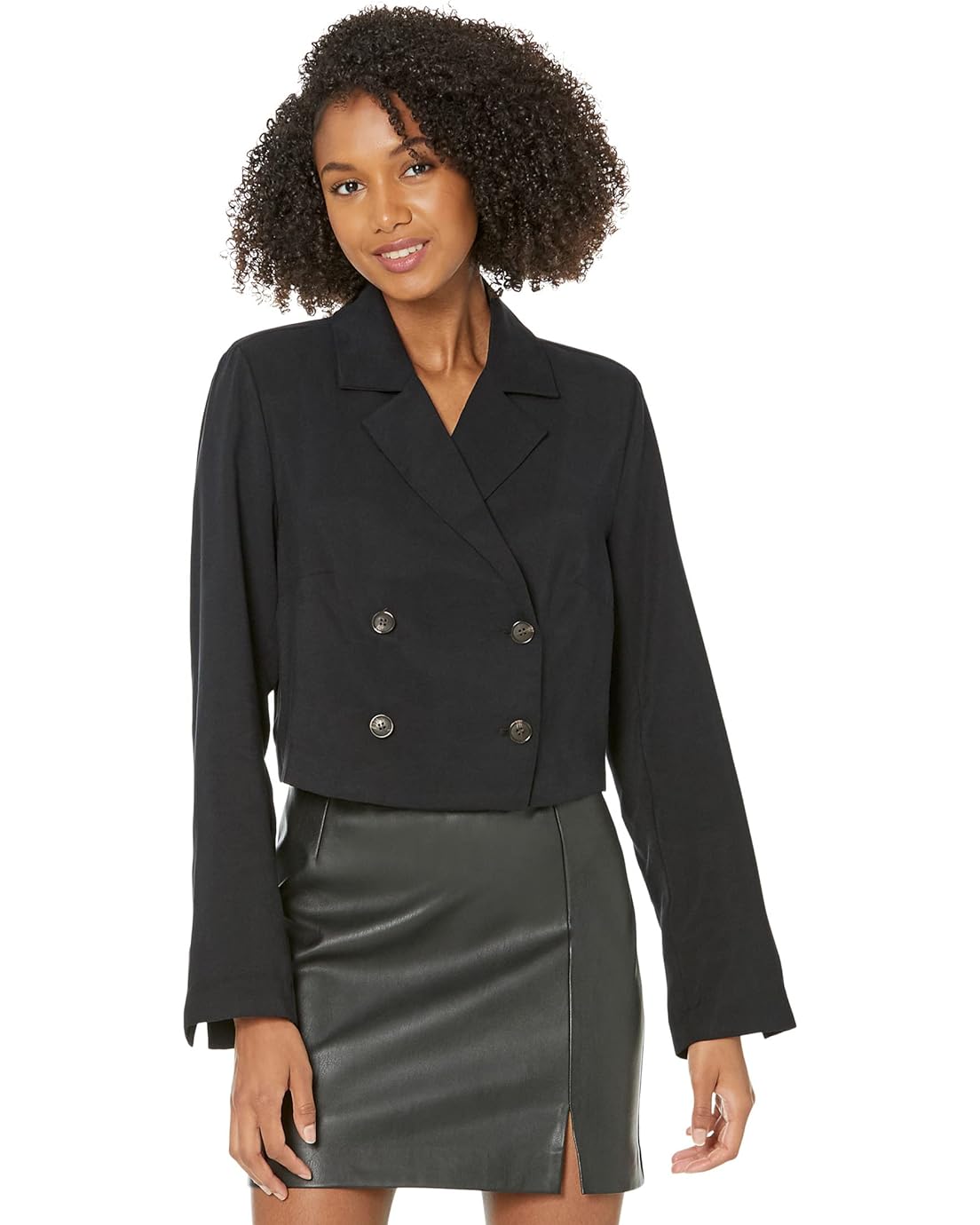 BCBGeneration Double-Breasted Cropped Blazer - W1WX6J03