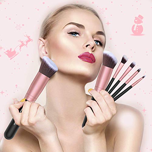  BESTOPE Makeup Brushes 16 PCs Makeup Brush Set Premium Synthetic Foundation Brush Blending Face Powder Blush Concealers Eyeshadow Brush Make up Brushes Set (Rose Golden)