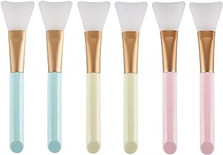 BRICHBROW Silicone Face Mask Brushes, Facial Skin Care Makeup Tools and Body Butter Applicator Tools Pack of 6