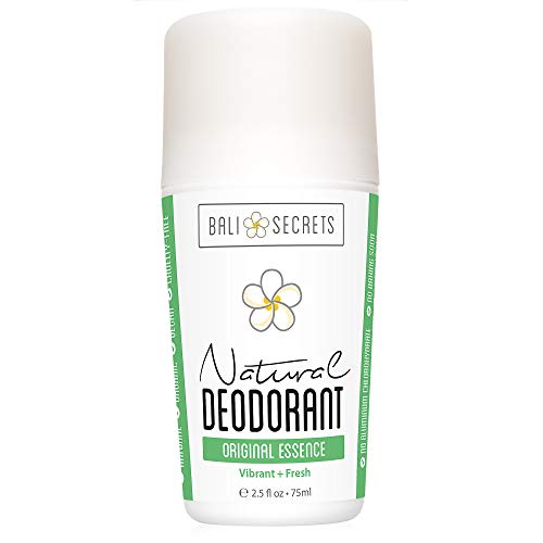 Bali Secrets Natural Deodorant - Organic & Vegan - For Women & Men - All Day Fresh - Strong & Reliable Protection - 2.5 fl.oz/75ml [Scent: Original Essence]