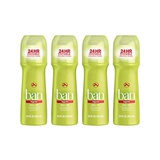 Ban Regular Scent 24-hour Invisible Antiperspirant, 3.5oz Roll-on Deodorant, 4-pack, Underarm Wetness Protection, with Odor-fighting Ingredients