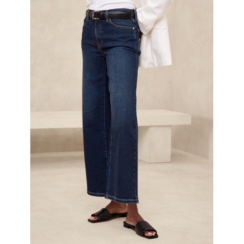 바나나리퍼블릭 High-Rise Wide-Leg Crop Jean