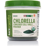 Bare Organics 12522 USDA Organic Chlorella Powder, Superfood Powder, Dietary Supplement, 8 Ounce