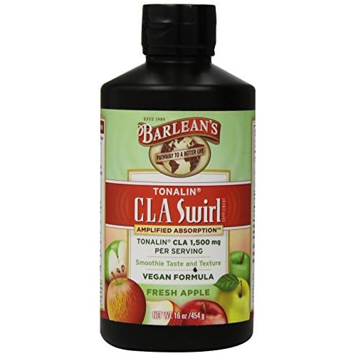  Barleans Organic Oils Barleans Seriously Delicious CLA Fresh Apple Supplement  Plant-Based 1,500 mg/1.5 g Tonalin CLA from Safflower Oil - 16 oz