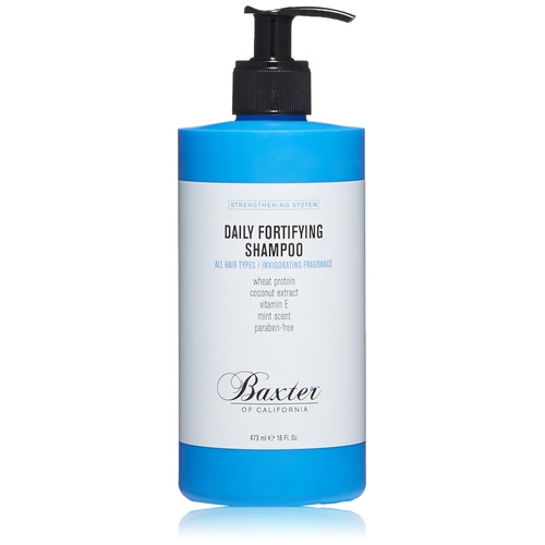  Baxter of California Daily Fortifying Shampoo for Men | All Hair Types| Cleanses and Strengthens | Fresh Mint Scent | Fathers Day Gift Guide