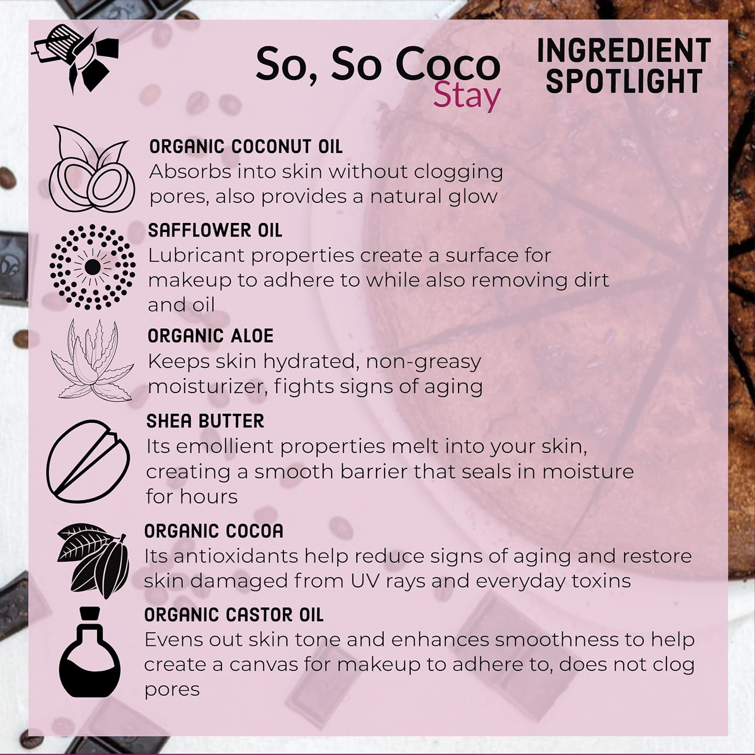  Be Fancy So, So Coco Stay Makeup Primer & Face Moisturizer Cream with Coconut Oil, Cocoa, Shea Butter, Hydrating, Dry to Oily Skin, Silicone-Free, 2 fl oz