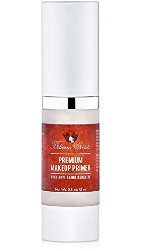  Bellezza Secreto Premium Foundation Makeup Primer- anti aging fine lines wrinkles & pore minimizer primer - Enriched with Vitamin A C & E for flawless skin- Waterproof makeup base - Made in The USA