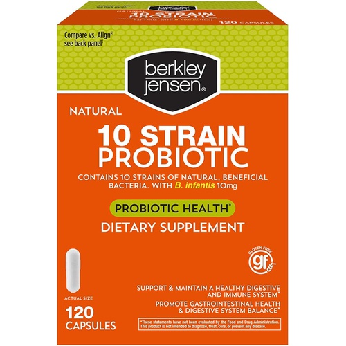  Berkley and Jensen Berkley Jensen Natural 10-Strain Probiotic Dietary Supplement, 120 ct.
