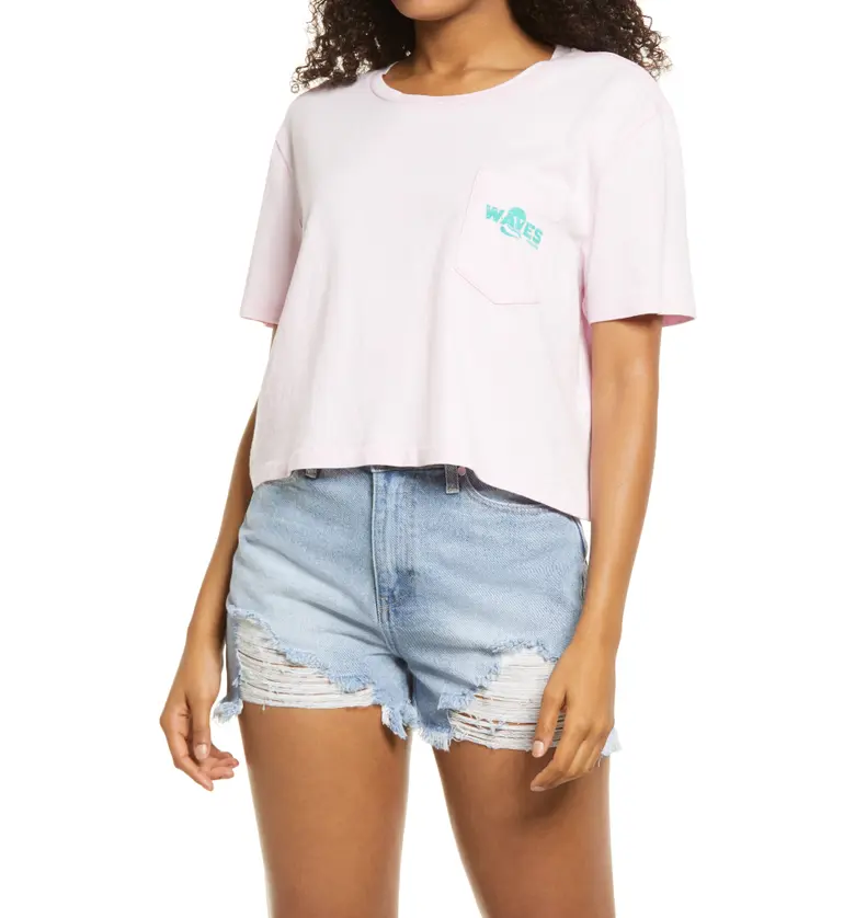 Billabong Gone Costal Crop Graphic Tee_PINK LADY