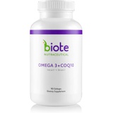 Biote Medical - Omega 3 + CoQ10 - Practitioner-Grade Nutraceuticals - Heart + Brain (90 gel caps)
