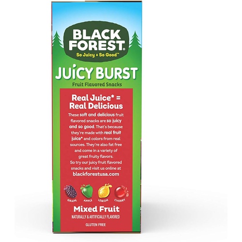  Black Forest Fruit Snacks Juicy Bursts, Mixed Fruit