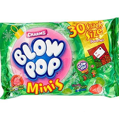  Blow Pops Lollipops Charms Blow Pops Minis Candy Snack Pouches, Bag of 30
