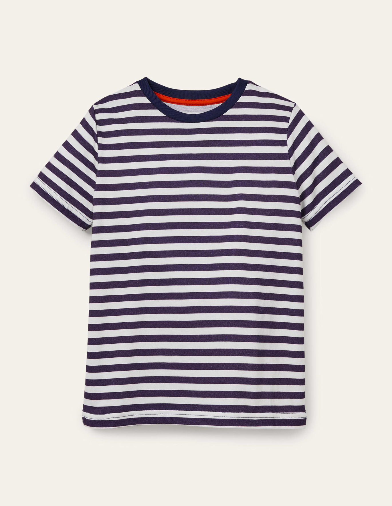 Boden Slub Washed T-shirt - College Navy/Ivory