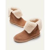 Boden Cosy Suede Boots - Tan Brown