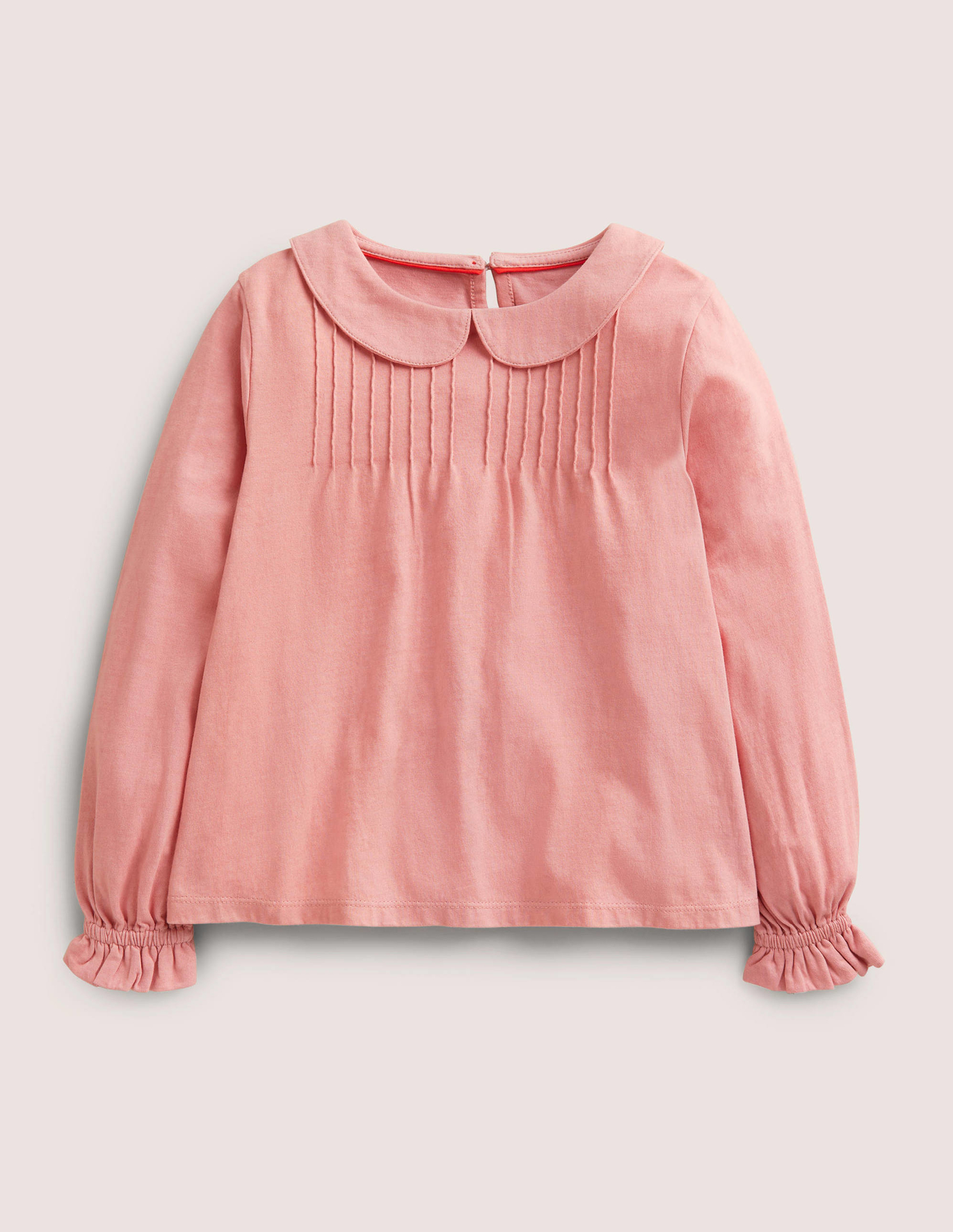 Boden Collared Jersey Top - Almond Pink