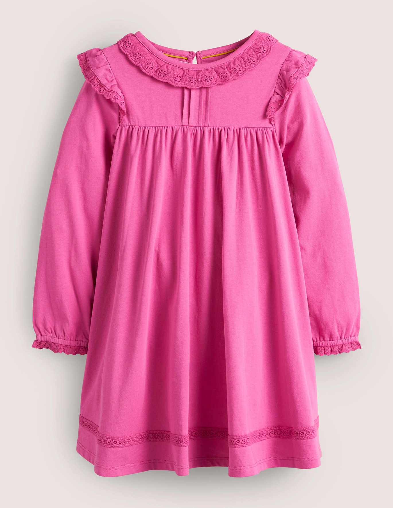 Boden Broderie Frill Dress - Tickled Pink