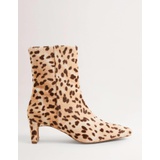 Boden Straight Ankle Boots - Natural Leopard
