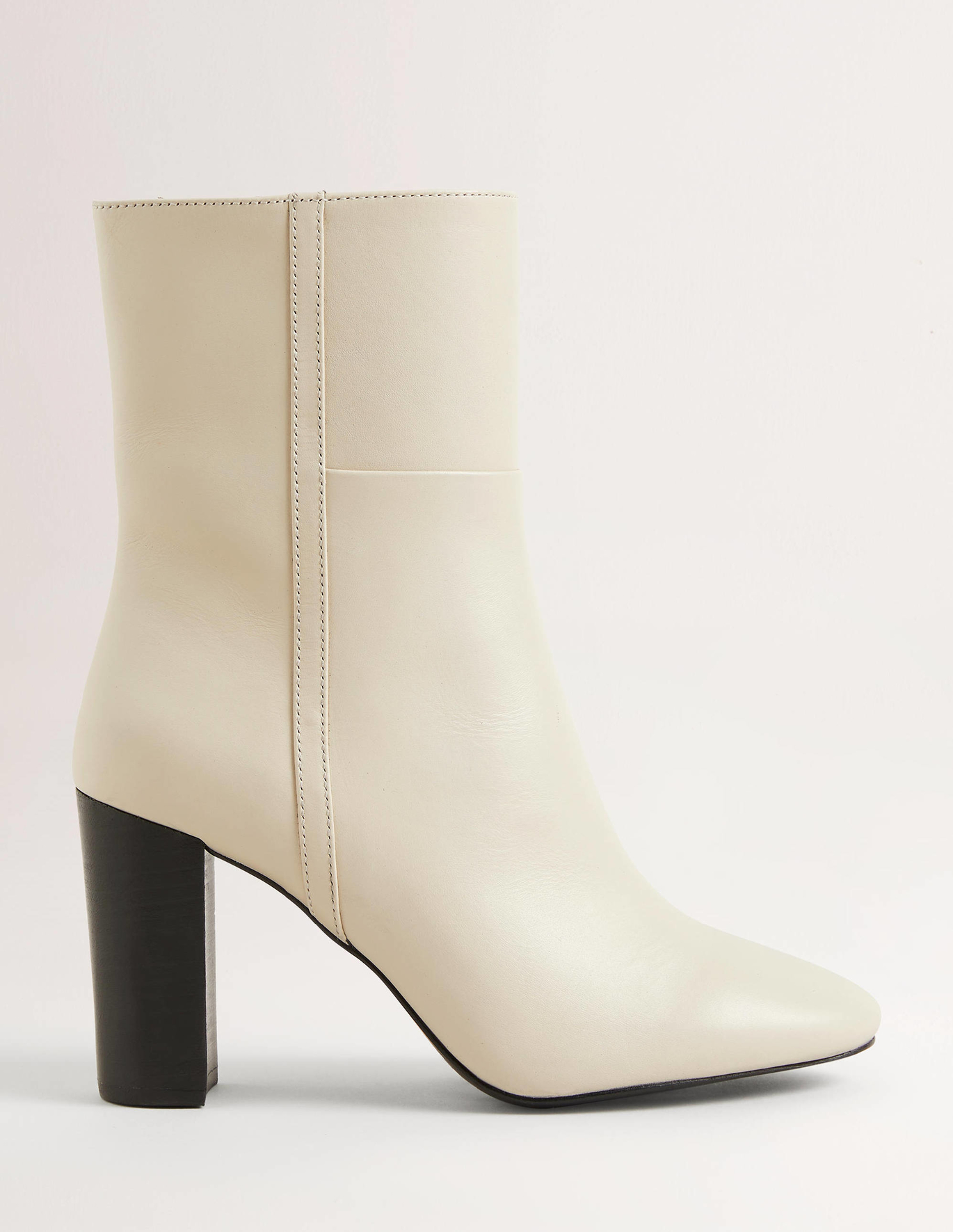 Boden Leather Ankle Boots - Off White