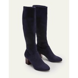 Boden Round Toe Stretch Boots - Navy