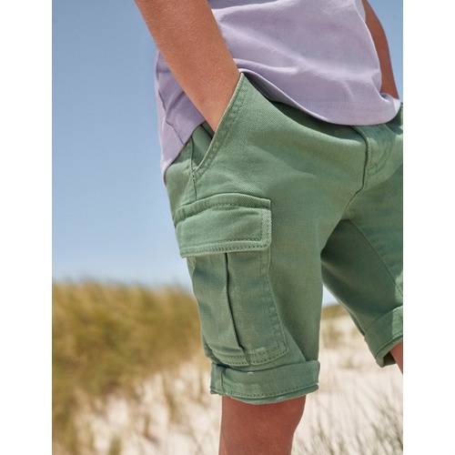 보덴 Boden Garment Dye Cargo Shorts - Safari Green
