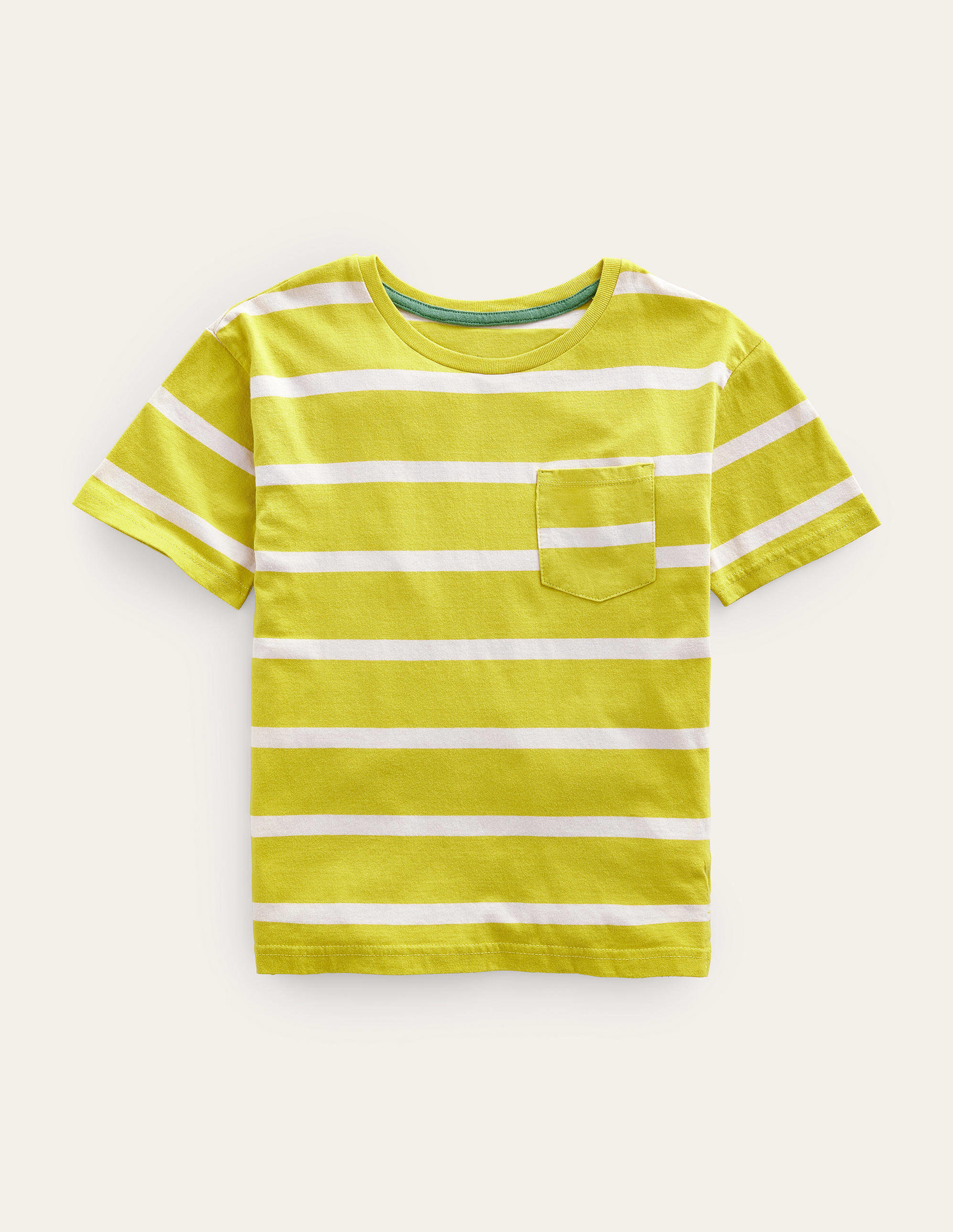 보덴 Boden Relaxed T-shirt - Gooseberry Yellow/Vanilla Pod