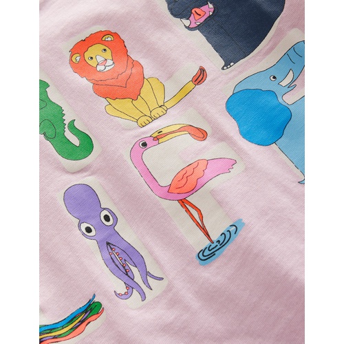 보덴 Boden Slogan T-shirt - French Pink Wildlife