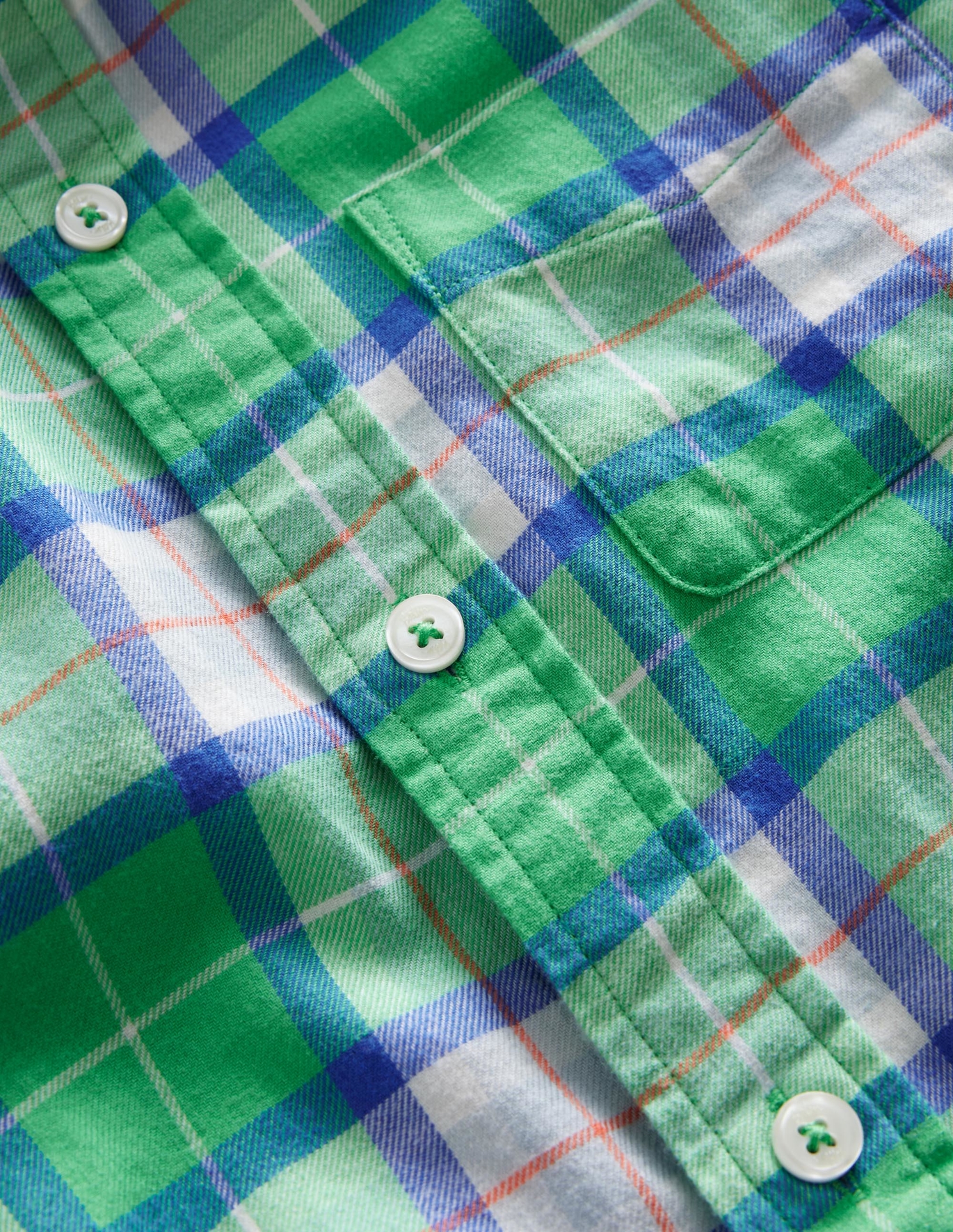 보덴 Boden Casual Twill Shirt - Soft Green Check