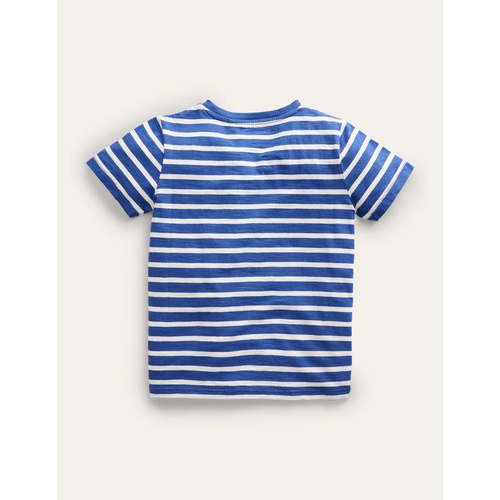 보덴 Boden Slub Wash T-shirt - Starboard/Ivory