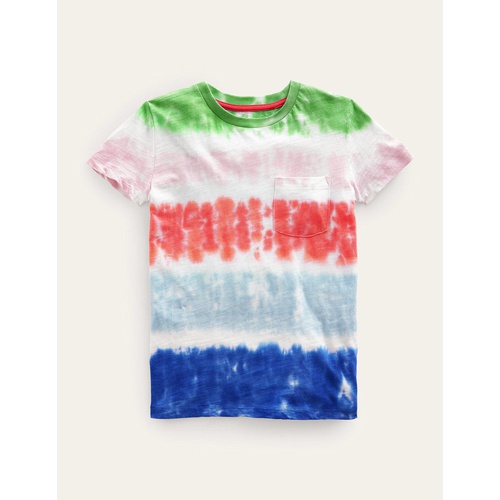 보덴 Boden Printed Washed Slub T-shirt - Jam/Penzance/Safari Green