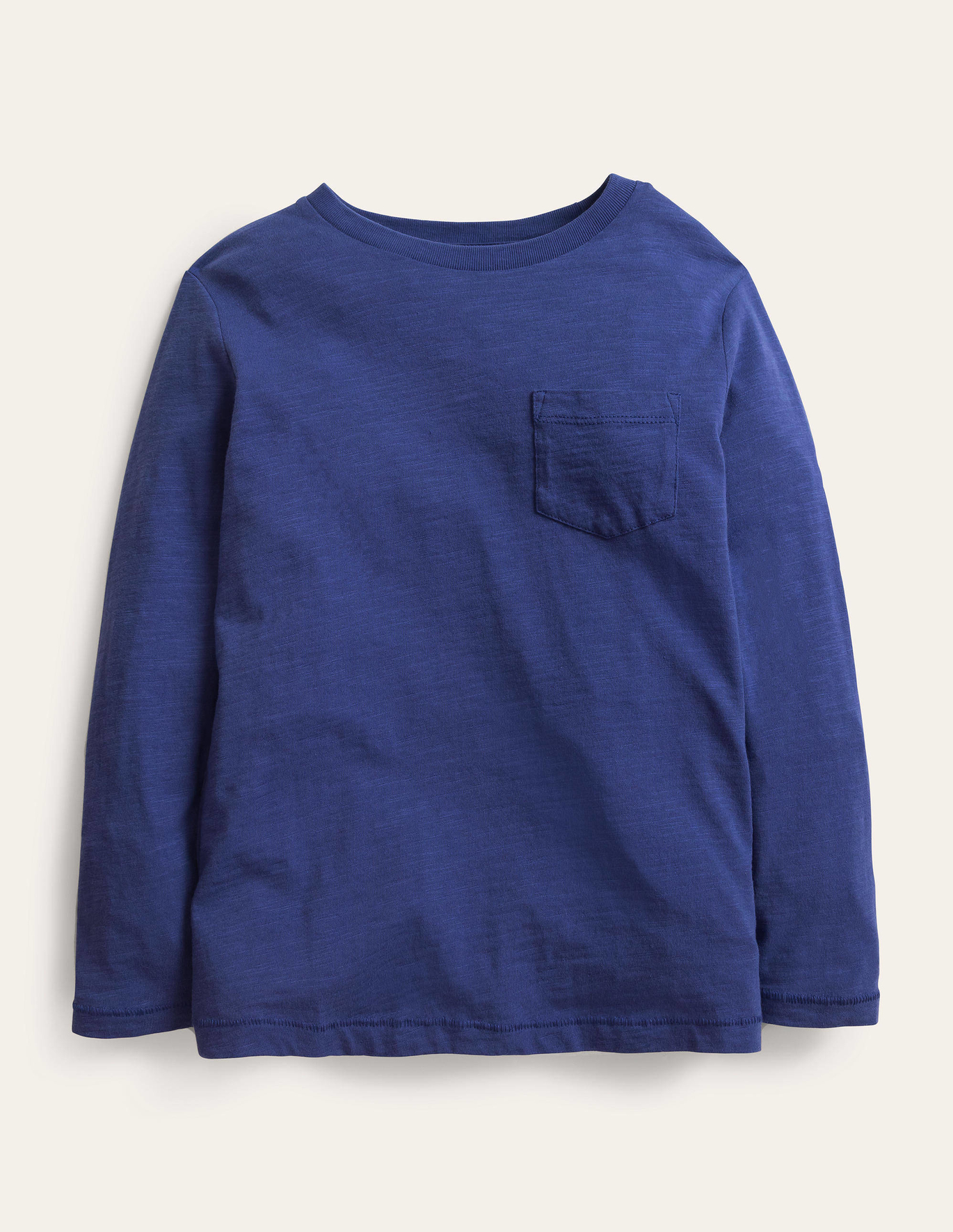 Boden Long-sleeved Washed T-shirt - Starboard Blue