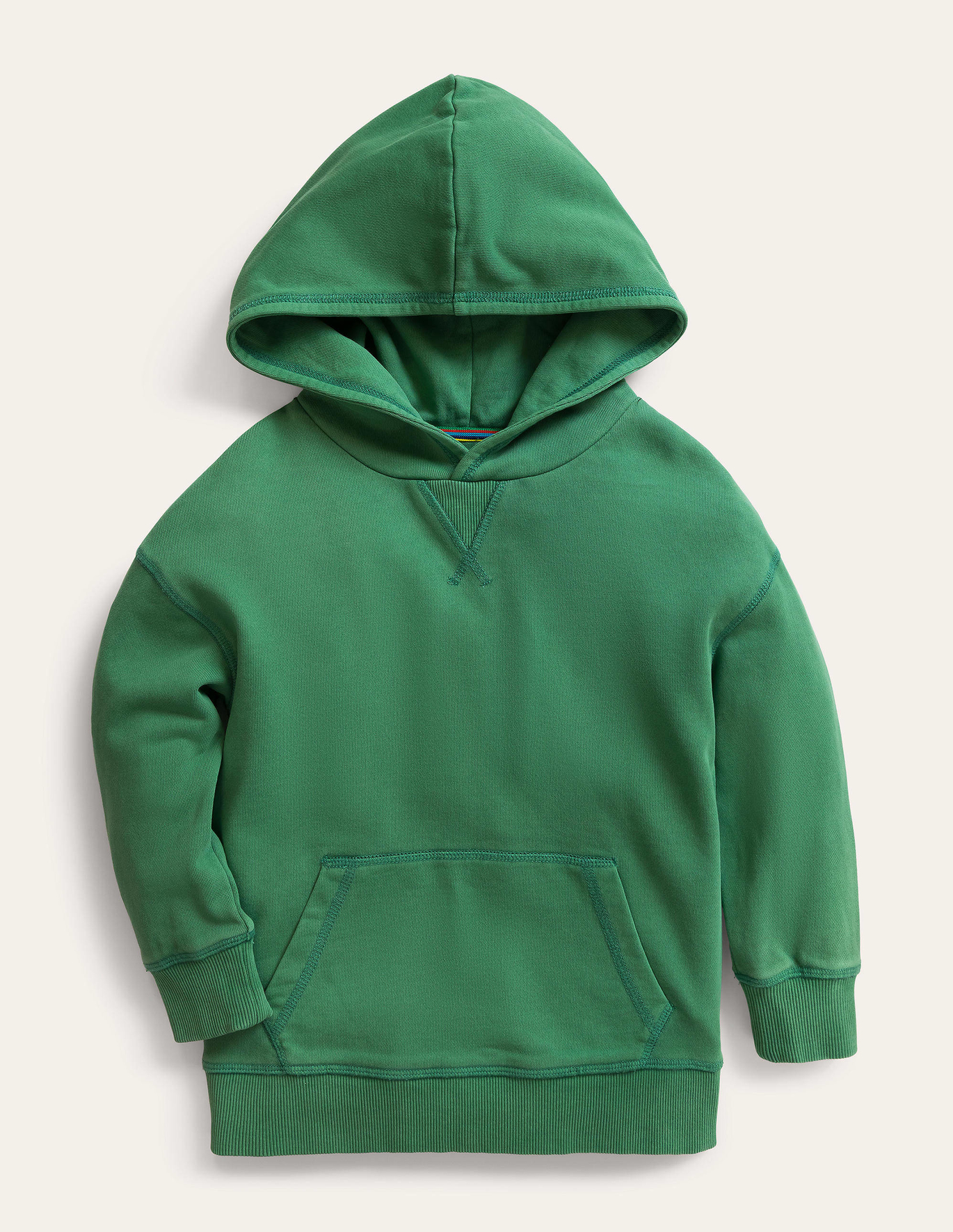 Boden Garment Dye Hoodie - Deep Grass Green