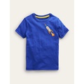 Boden Super Stitch Slub T-shirt - Bluing Blue Rocket