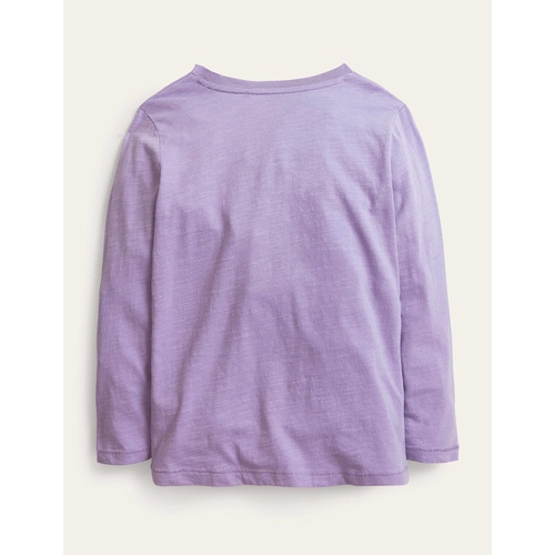보덴 Boden Long-sleeved Washed T-shirt - Misty Lavendar Purple