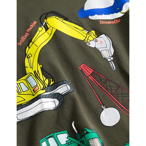 보덴 Boden Foil Print Technical T-shirt - Classic Khaki Diggers