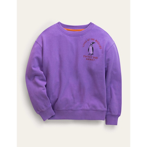 보덴 Boden Logo Sweatshirt - Aster Purple