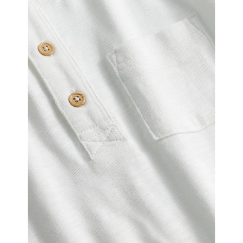 보덴 Boden Long Sleeve Henley T-shirt - White
