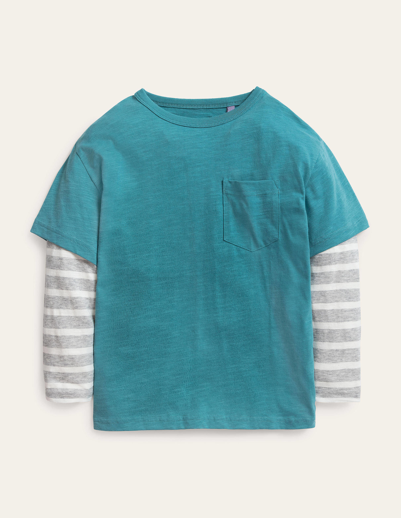 Boden Mock Long Sleeve T-Shirt - Brittany Blue