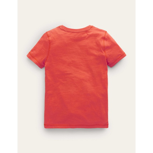 보덴 Boden Super Stitch Slub T-shirt - Mandarin Orange Dinosaur