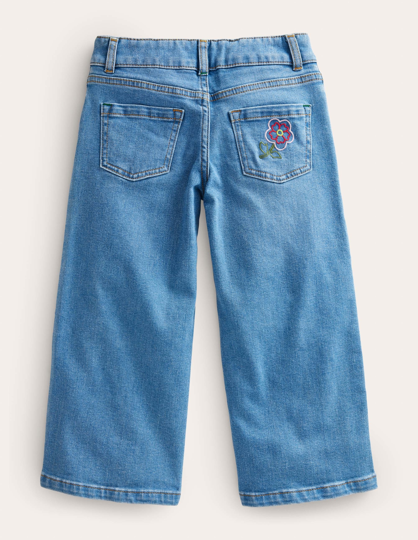 보덴 Boden Straight Leg Flare Jeans - Light Vintage Embroidery