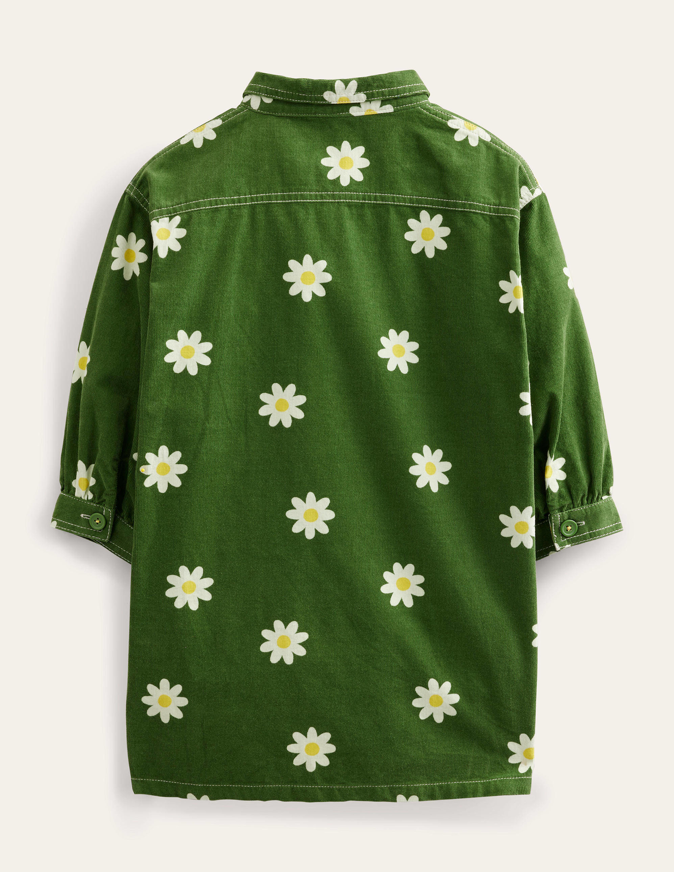보덴 Boden Utility Dress - Safari Green Daisy Stamp