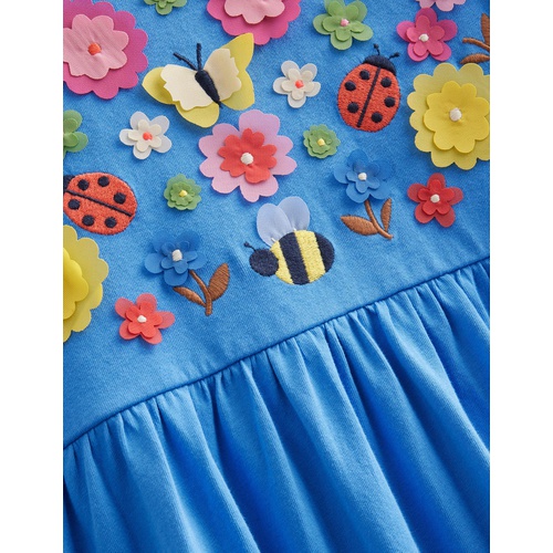 보덴 Boden Flutter Jersey Dress - Penzance Blue Floral