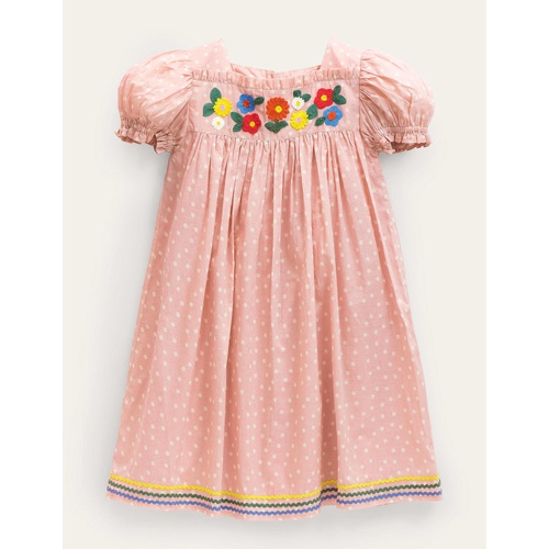 보덴 Boden Embroidered Woven Dress - Boto Pink Spot Floral