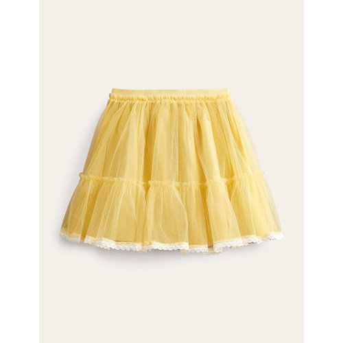 보덴 Boden Mini Tiered Tulle Skirt - Spring Day Yellow
