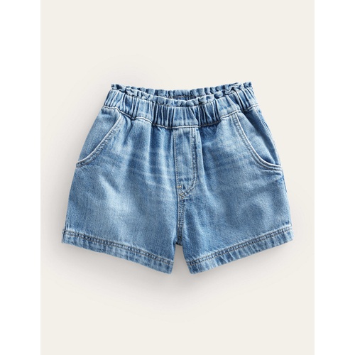 보덴 Boden Pull On Denim Shorts - Light Vintage